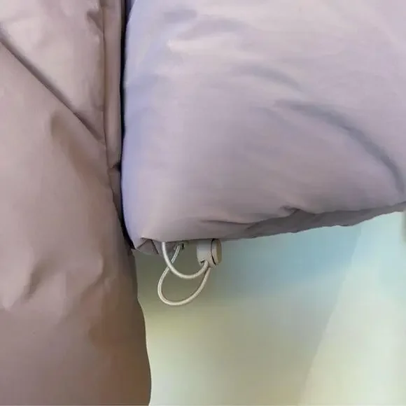 Lululemon hooded insulated wrap size 14 Heathered light orbit Primaloft 2023 - Picture 12 of 15